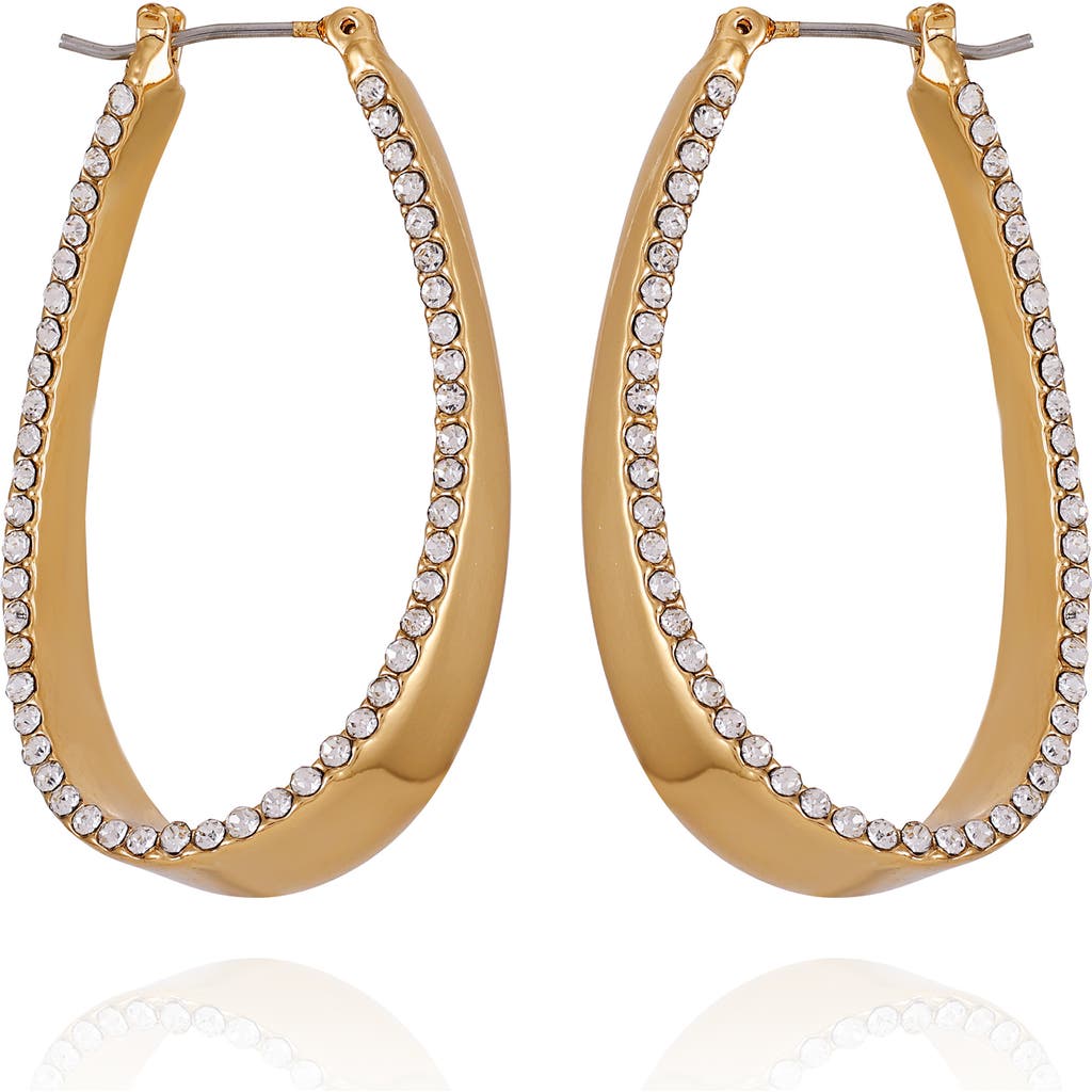 Vince Camuto Scoop Pavé Drop Earrings In Gold Tone