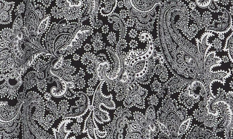 Shop The Kooples Paisley Print Slipdress In Black White