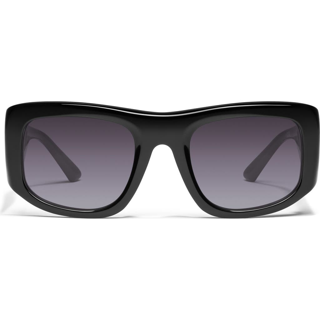 Quay Australia X Guizio Uniform 53mm Square Sunglasses In Black/smoke