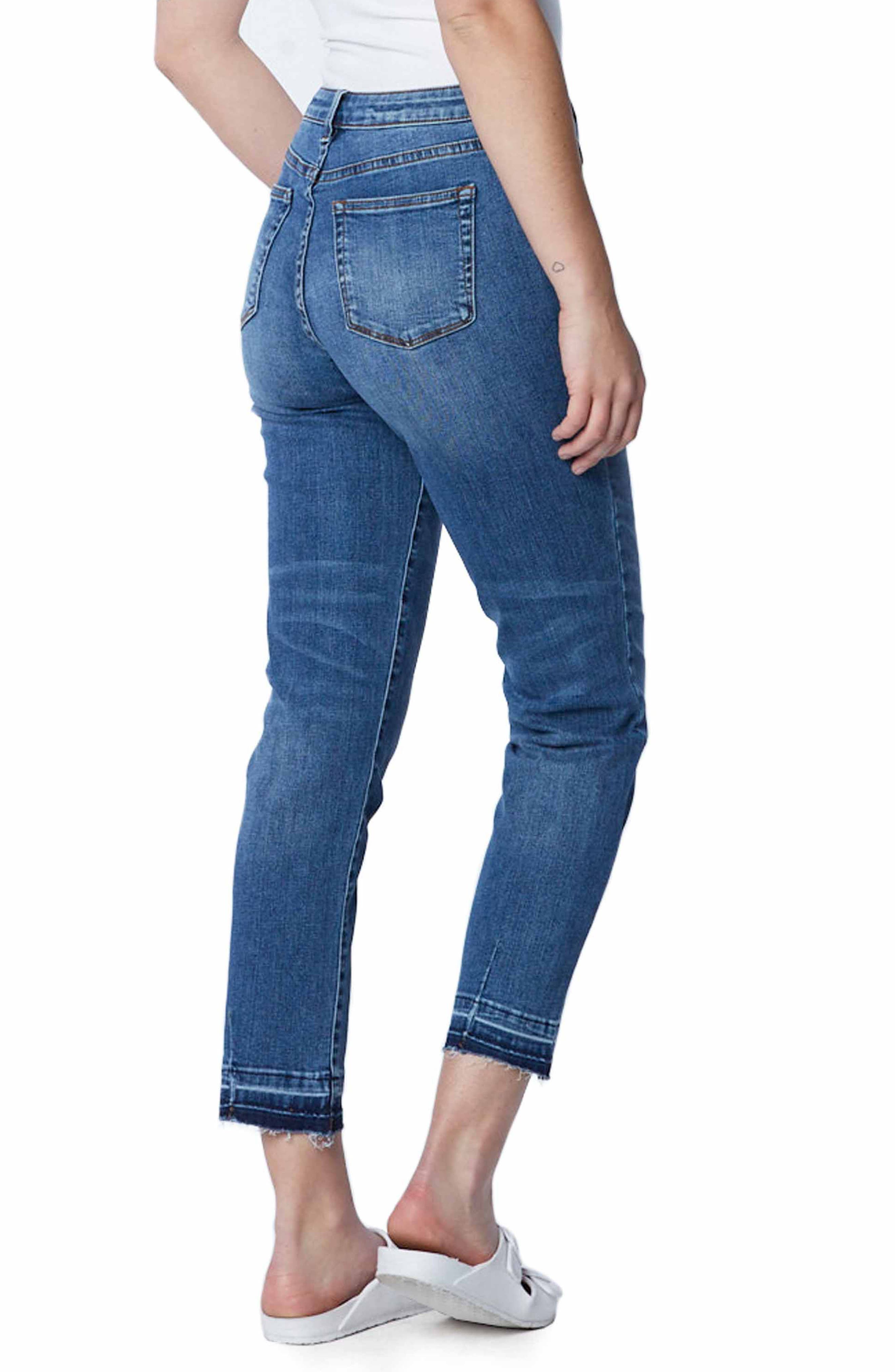 HINT OF BLU High Waist Relaxed Crop Straight Leg Jeans Nordstrom