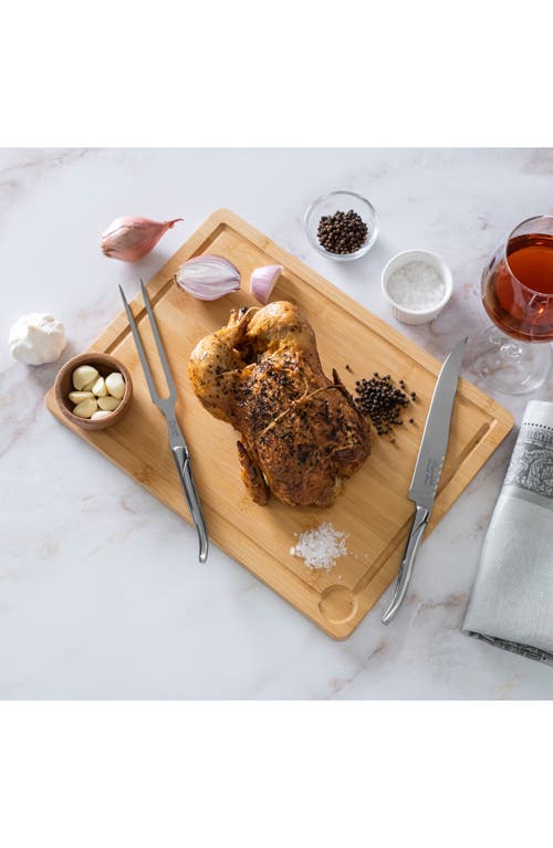 French Home Laguiole Carving Board & Tools Set In Silver/stainless-steel