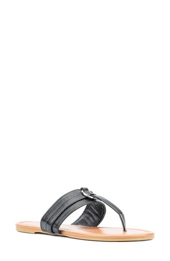 Shop New York And Company Juliana Slide Sandal In Black