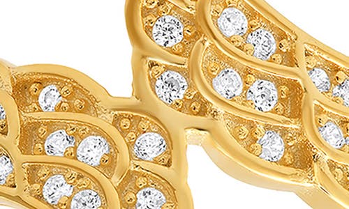 Queen Jewels Cubic Zirconia Angel Wing Ring In Gold