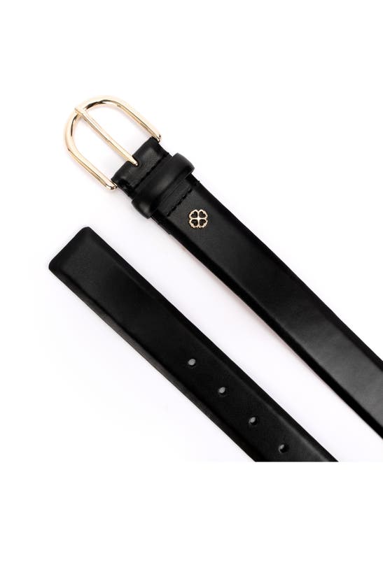 Shop Kate Spade Leather Belt In Black