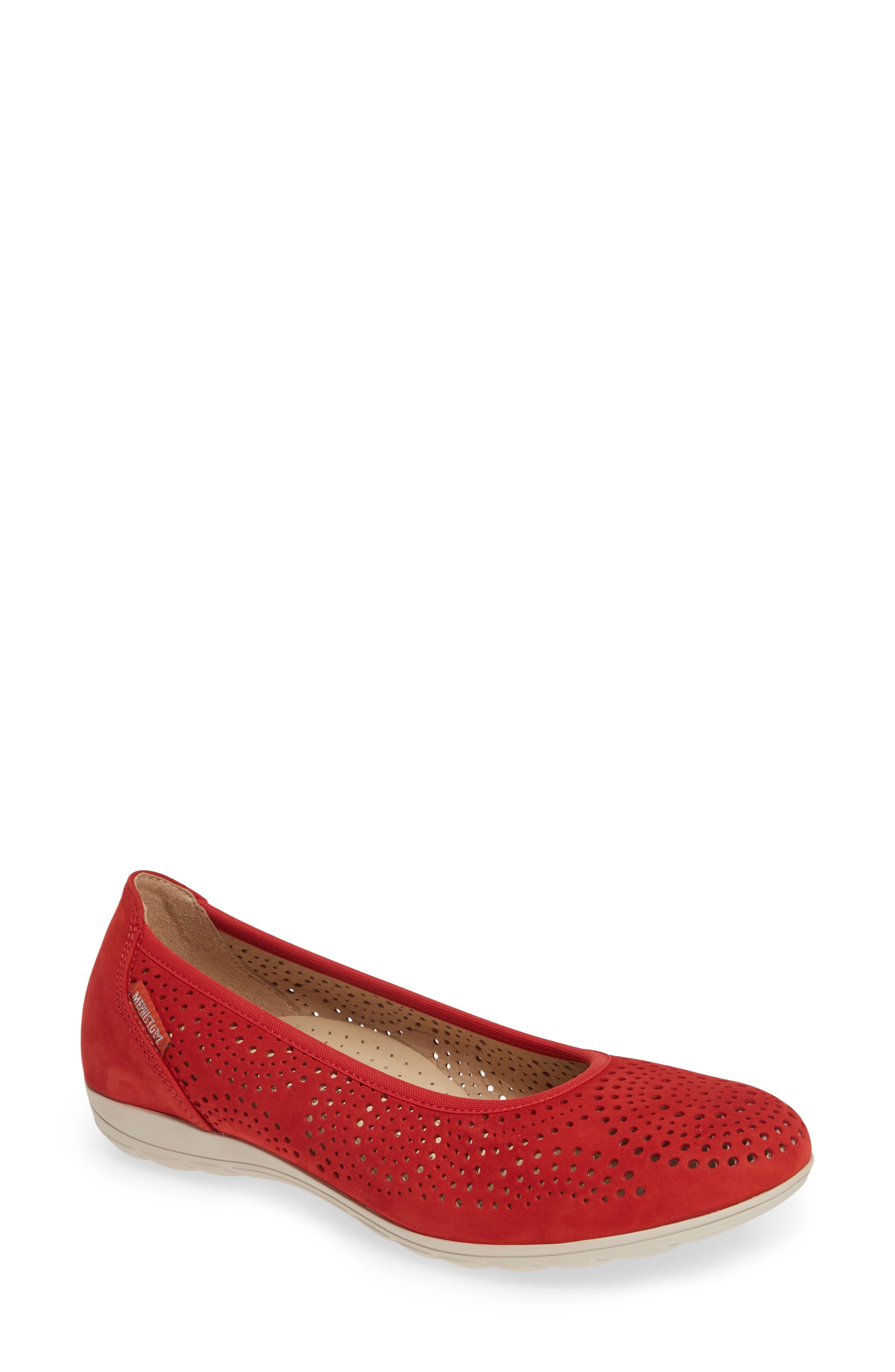 Mephisto Elsie Perf Flat, Red