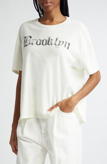 Brooklyn Boxy Seamless Cotton Graphic T Shirt