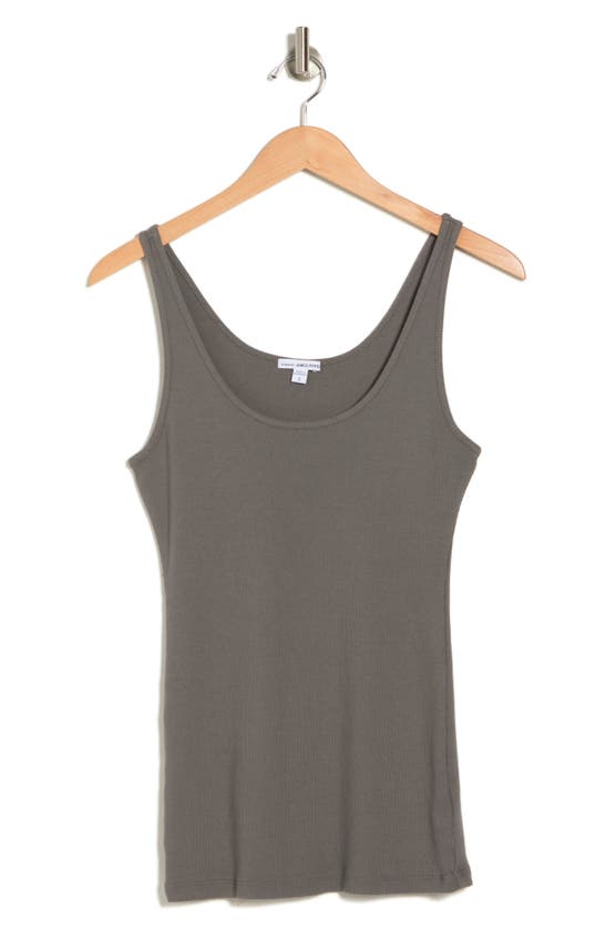 James Perse Ribbed Knit Tank In Jungle