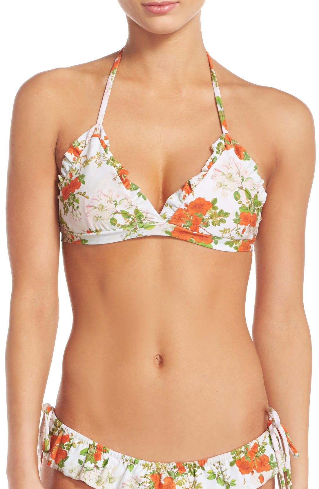 Lolli Swim Ruffle Trim Triangle Bikini Top Nordstrom