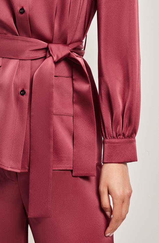 Shop Misook Tie Waist Jacket In Afrcn Violet