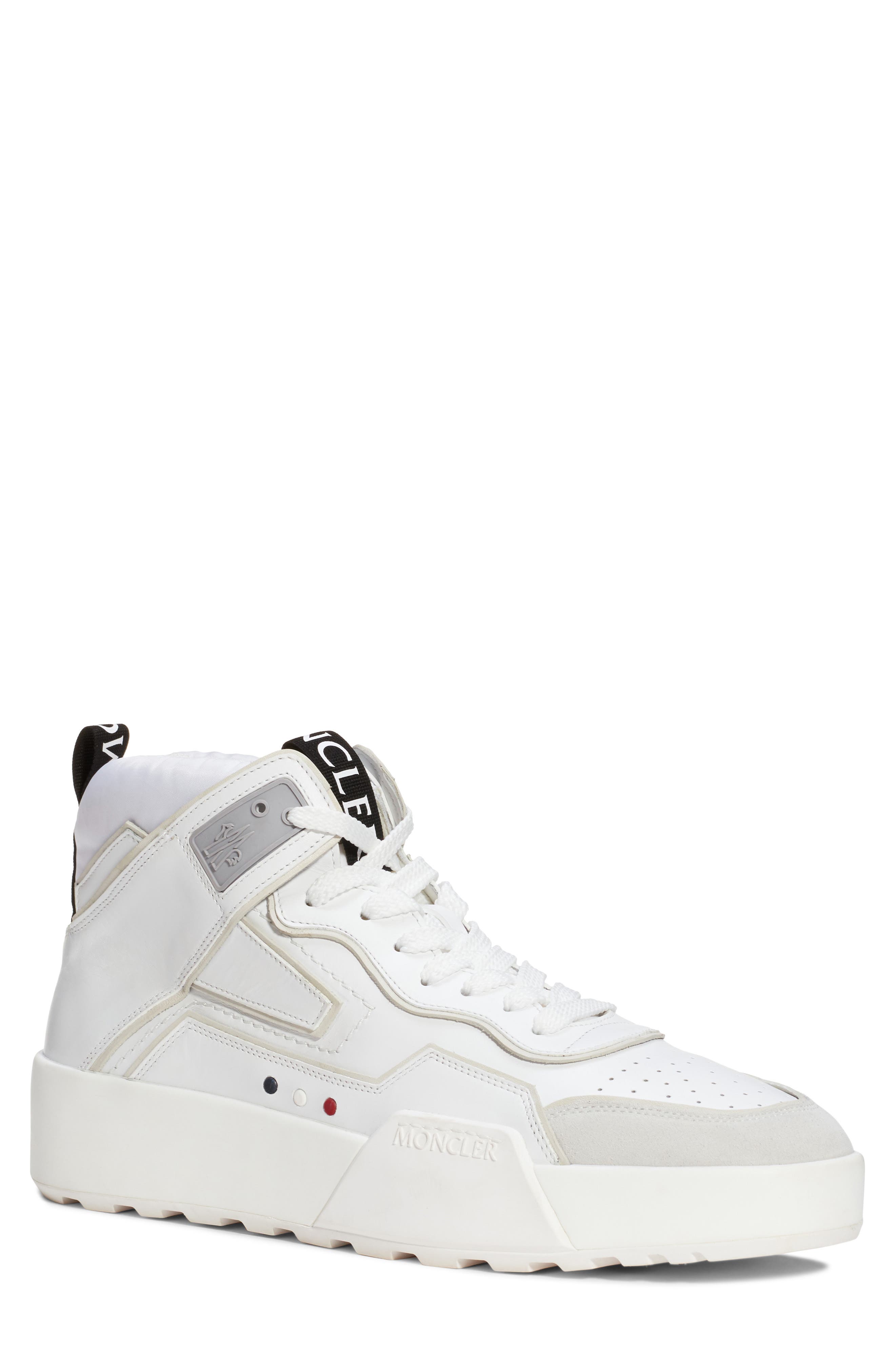 Moncler Promyx High Top Sneaker in White at Nordstrom, Size 11Us