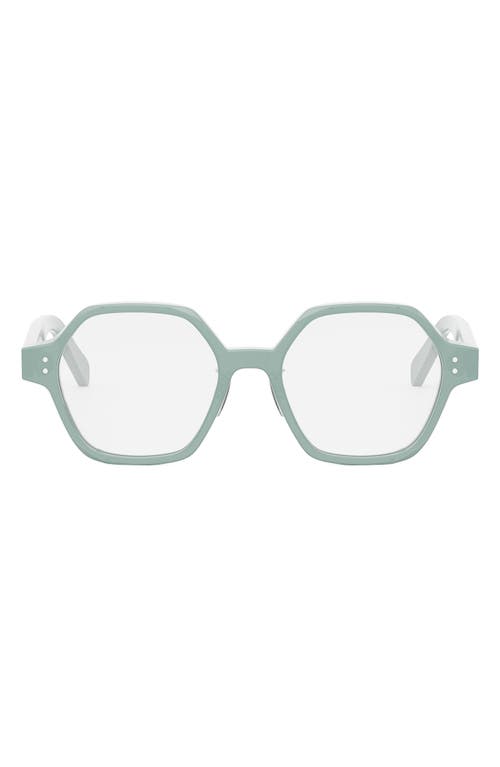 CELINE Bold 54mm Rectangular Optical Glasses in Grey/Other 