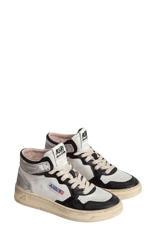 AUTRY Medalist Sneaker in White/Black/Silver at Nordstrom, Size 10Us