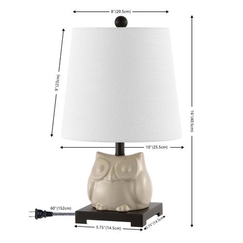 Jonathan Y Justina Ceramic Mini Led Table Lamp In Antique White