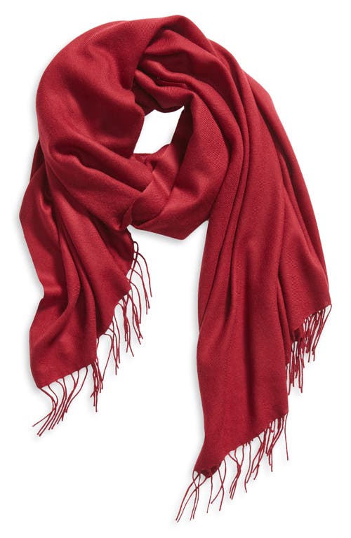 Shop Nordstrom Tissue Weight Wool & Cashmere Scarf In Red Grape