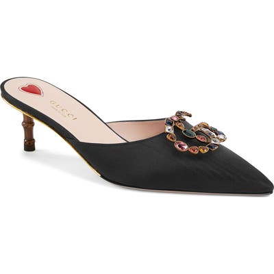 Gucci Crystal Logo Mule