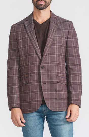 Savile Row Co Plaid Sport Coat In Brown