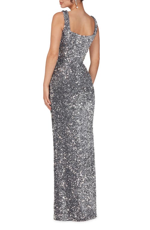 Shop Helsi Marilyn Sequin Gown In Platinum