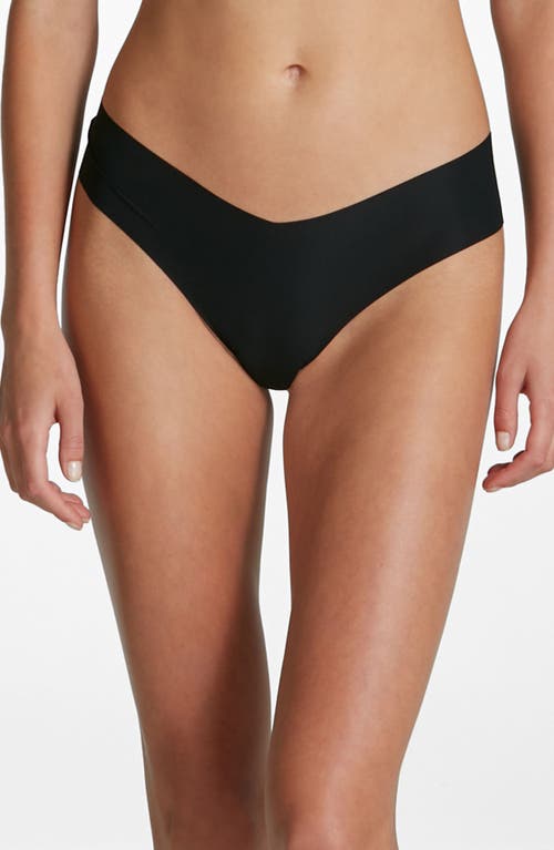 Shop Commando Invisible Rib Thong In Black