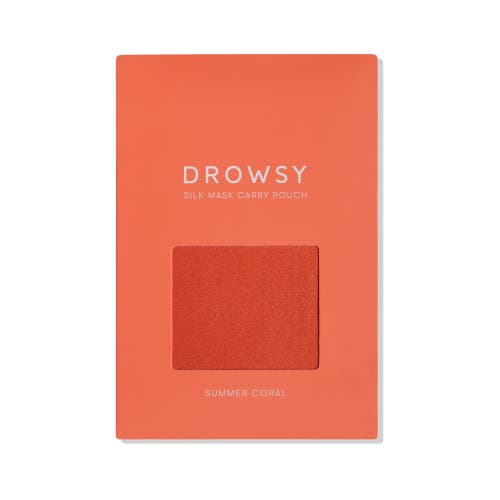 Drowsy Sleep Co . Silk  Carry Pouch In Summer Coral