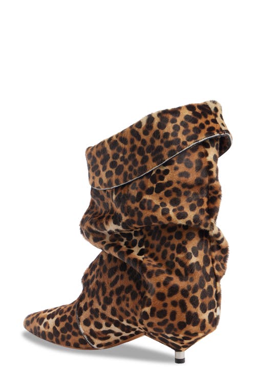 Shop Isabel Marant Edrik Leopard Print Kitten Heel Calf Hair Bootie