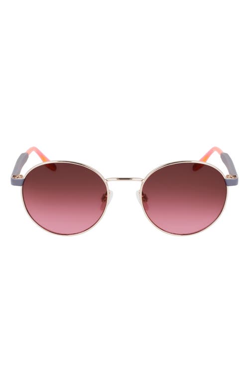 Converse Ignite 51mm Gradient Round Sunglasses in Rose Gold/Pink/Pink Gradient