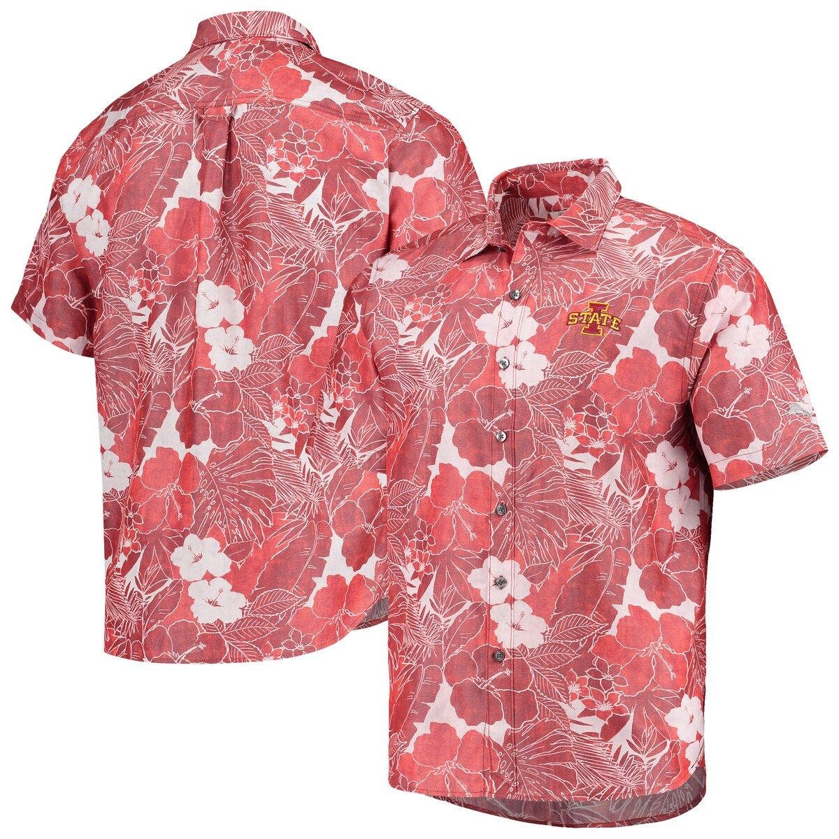 Lids New York Giants Tommy Bahama Coconut Point Frondly Fan Camp IslandZone  Button-Up Shirt - Gray