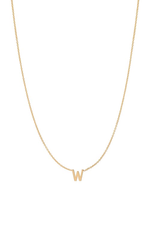 BYCHARI Initial Pendant Necklace in 14K Yellow Gold-W at Nordstrom