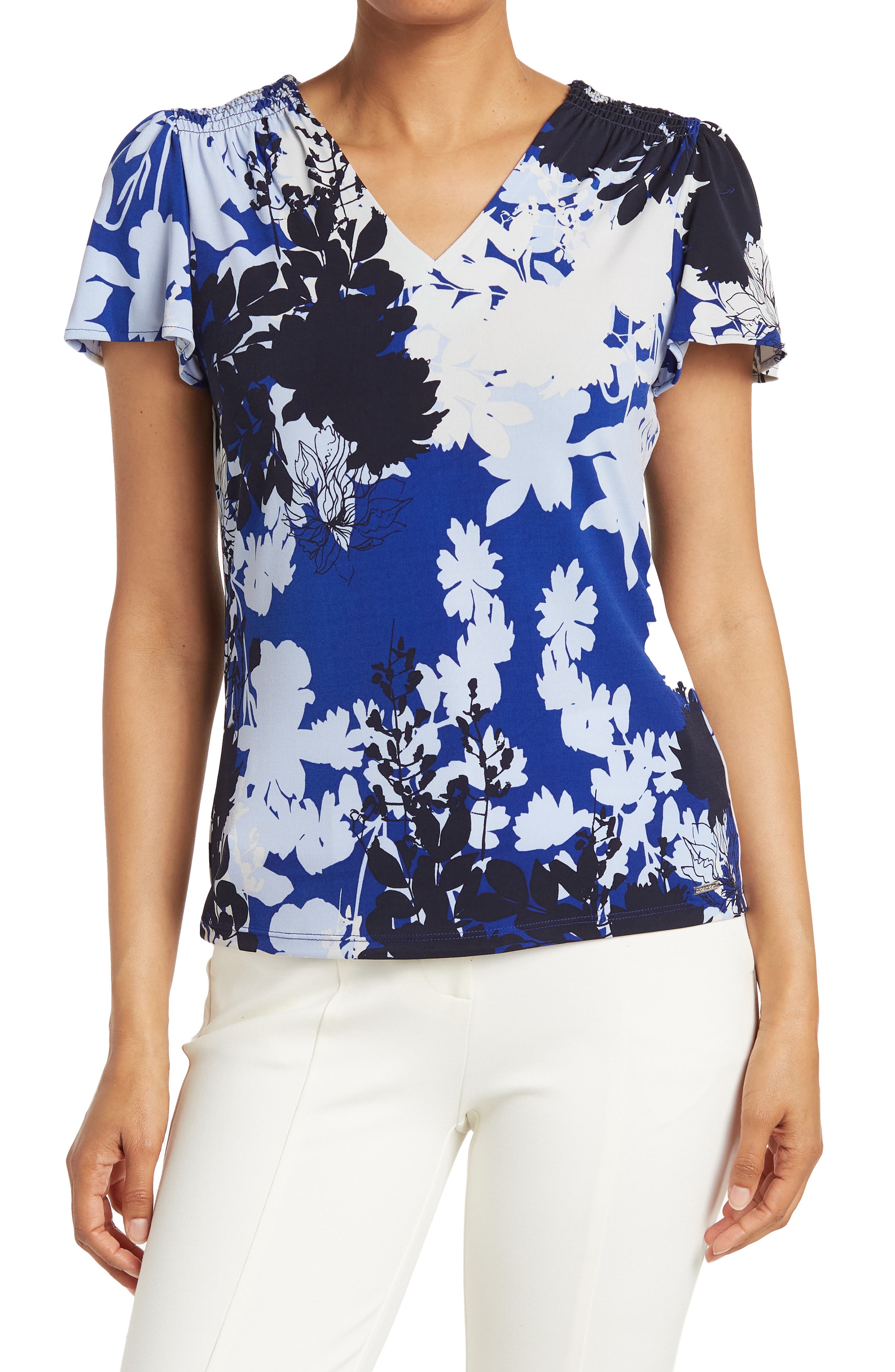 calvin klein women's short sleeve tops