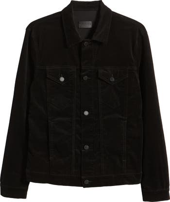 Velvet sale trucker jacket