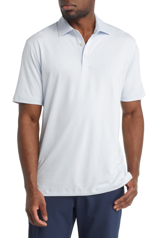 Peter Millar Men's Crown Sport Performance Jersey Polo Shirt In Shaved Ice
