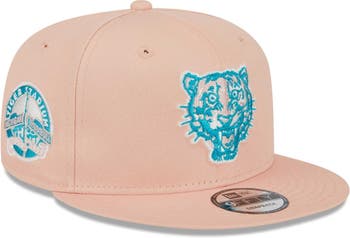 New Era Men's New Era Pink Detroit Tigers Sky Aqua Undervisor 9FIFTY  Snapback Hat
