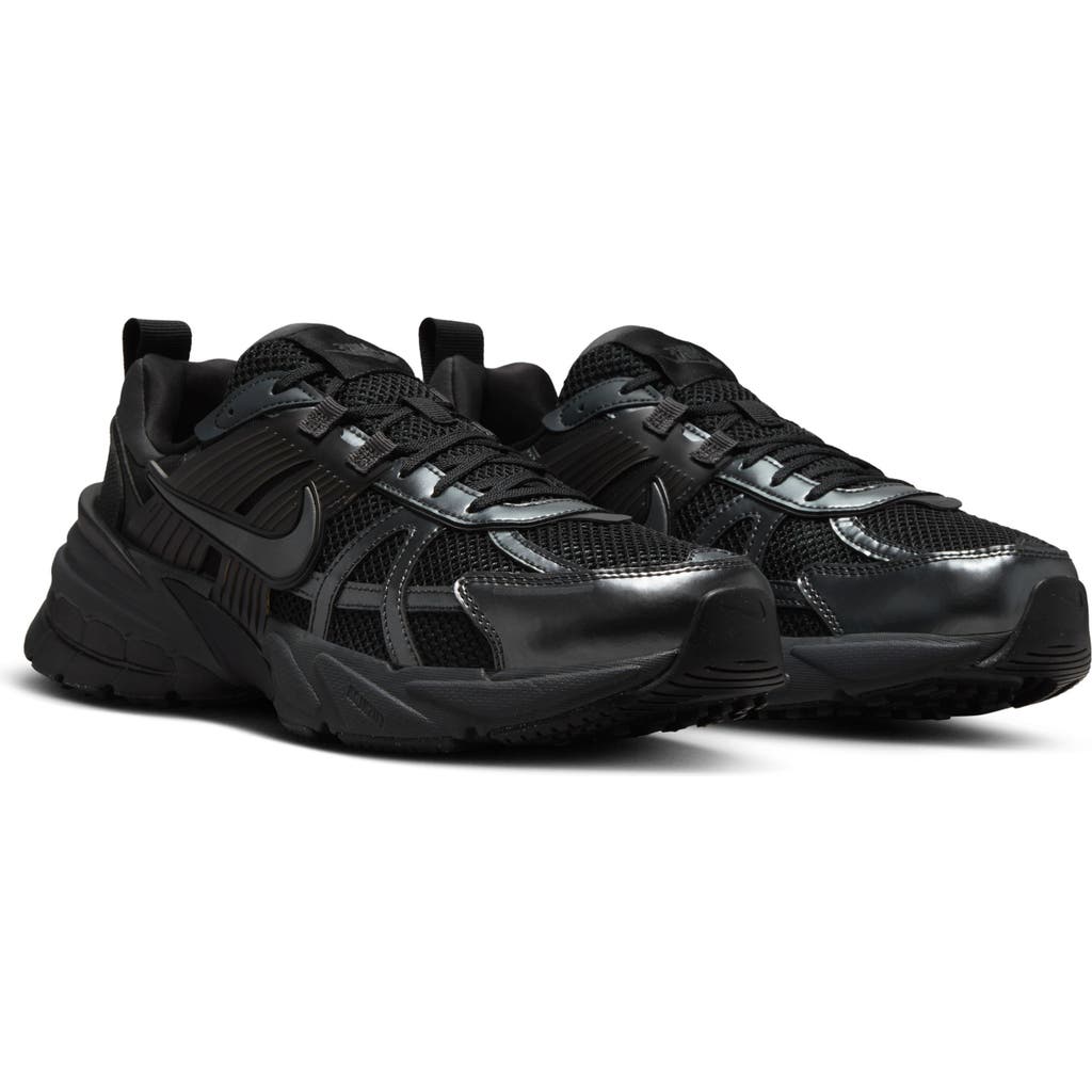 Shop Nike V2k Run Sneaker In Black/dark Smoke Grey