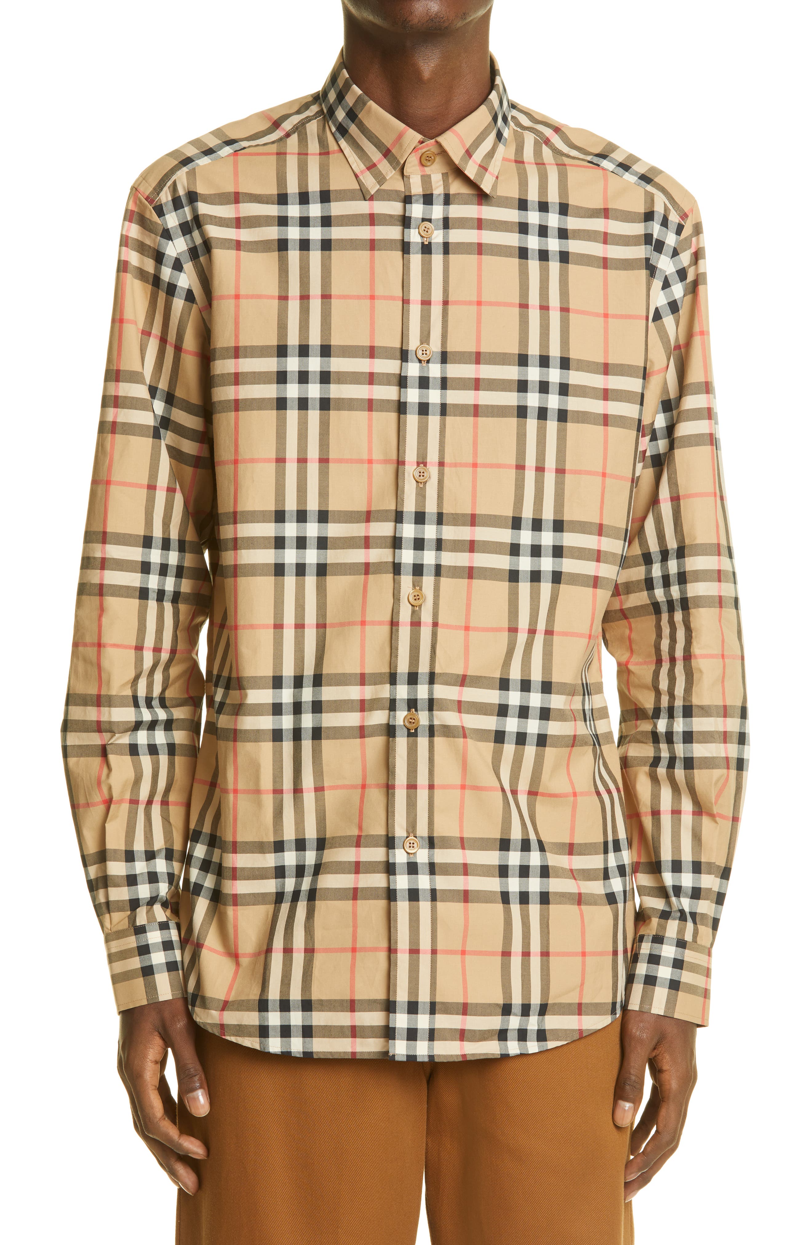 Nordstrom Men Clothing Shirts Casual Shirts Nomad Oversize Check Print Shirt in Berry Check at Nordstrom 