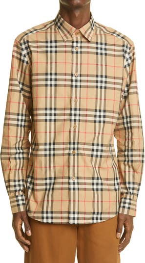 Burberry Caxton Check Poplin Button-Up Shirt