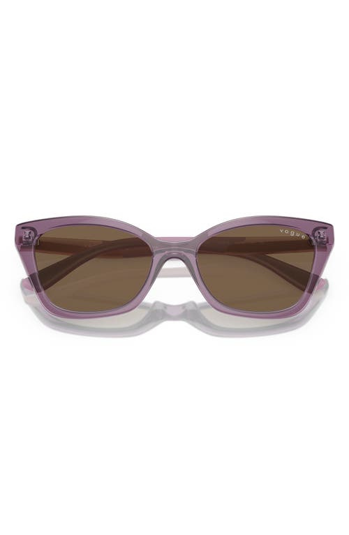 VOGUE Kids' 48mm Cat Eye Sunglasses in Transparent Violet at Nordstrom