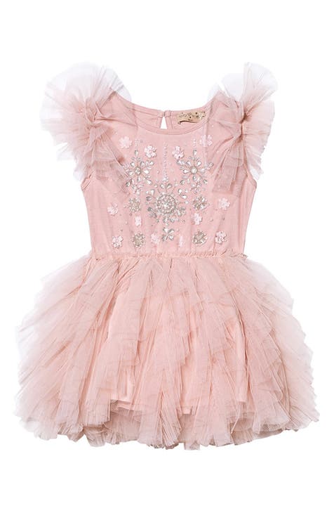Winter Sun Embellished Tulle Party Dress (Baby)