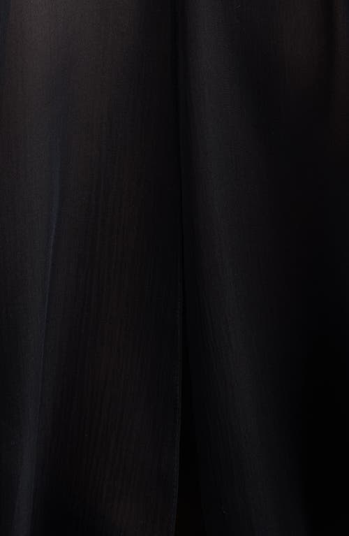 Shop Givenchy Necklace Detail Cape Back Crepe Gown In Black