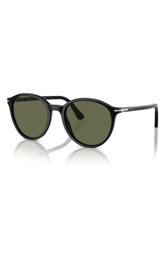 Persol Phantos 56mm Polarized Round Sunglasses In Black