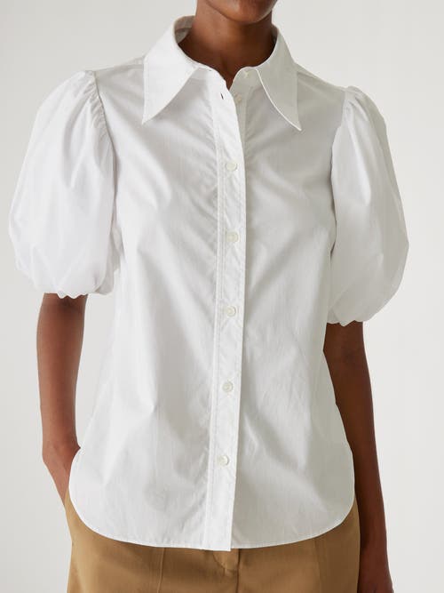 REBECCA TAYLOR REBECCA TAYLOR PUFF SLEEVE BUTTON DOWN SHIRT