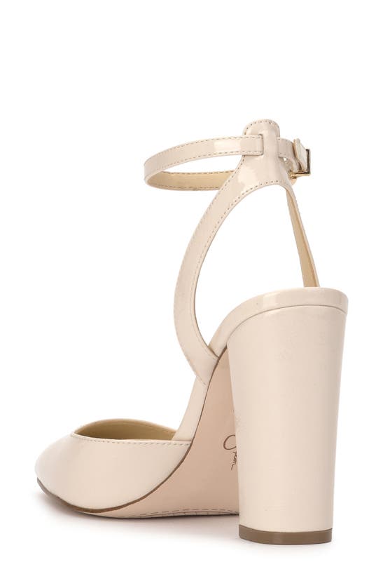 Shop Jessica Simpson Nazela Pointed Toe Ankle Strap Pump In Chalk