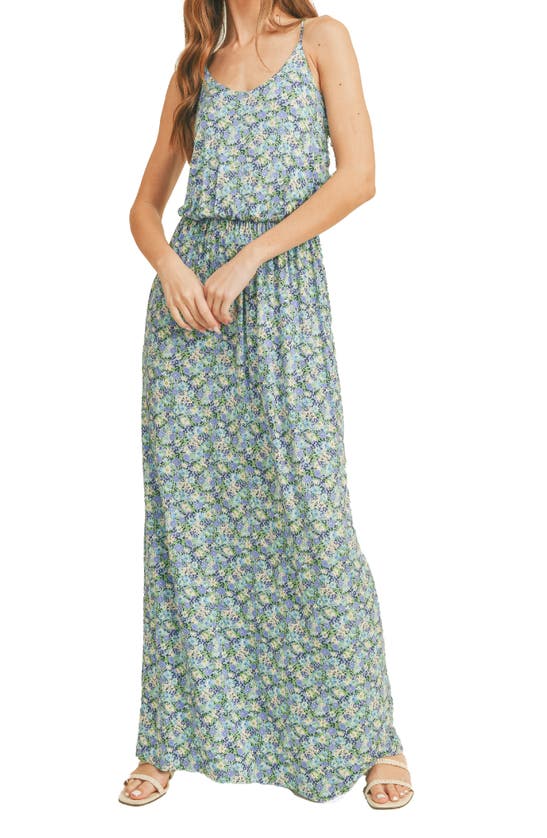 Lush Knit Maxi Dress In Lavender-aqua