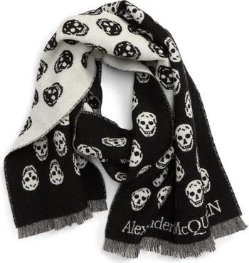 Shop alexander mcqueen Skull Unisex Wool Street Style Logo Scarves
