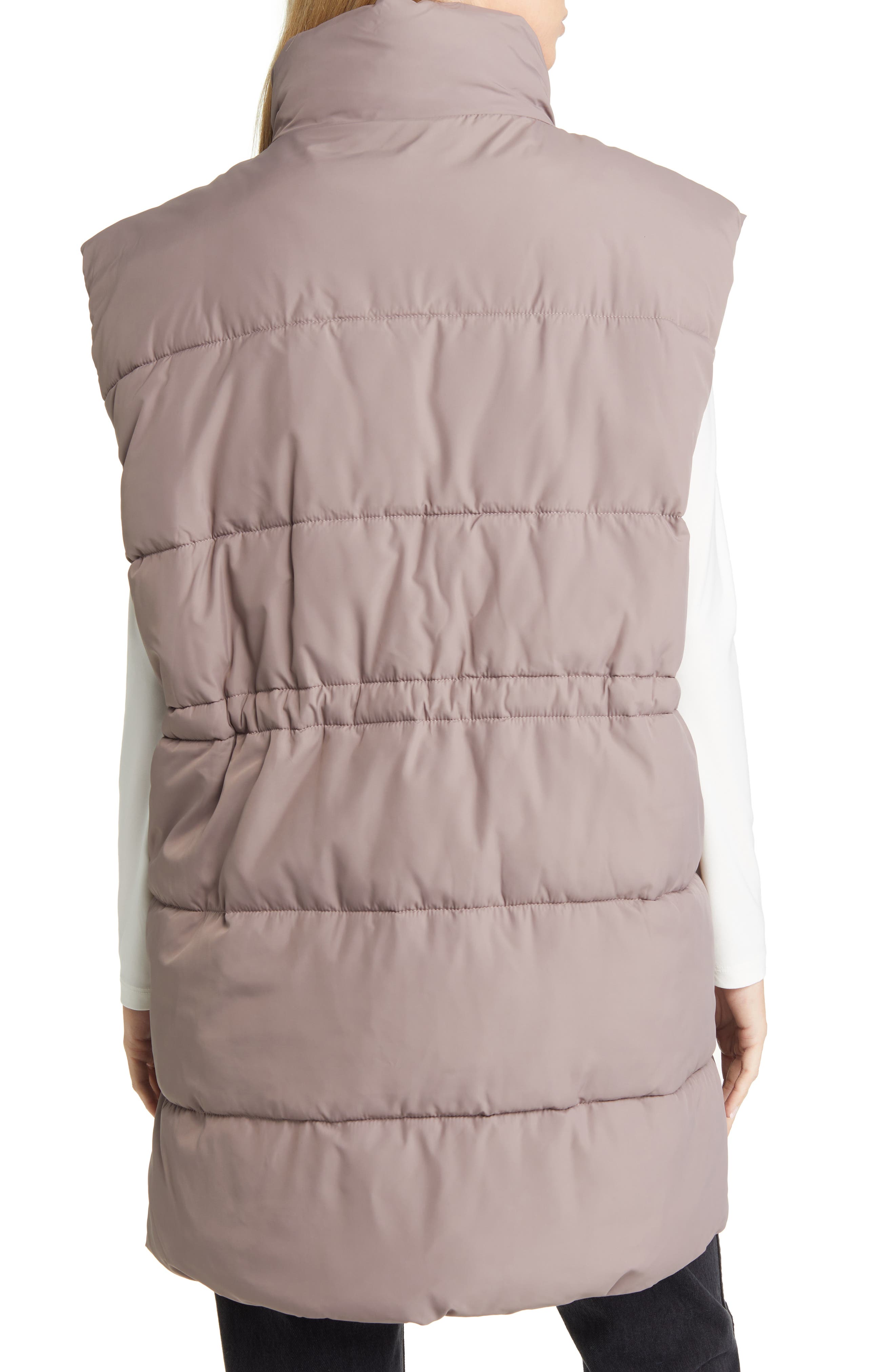 Topshop Puffer Vest in Beige at Nordstrom, Size 4 US