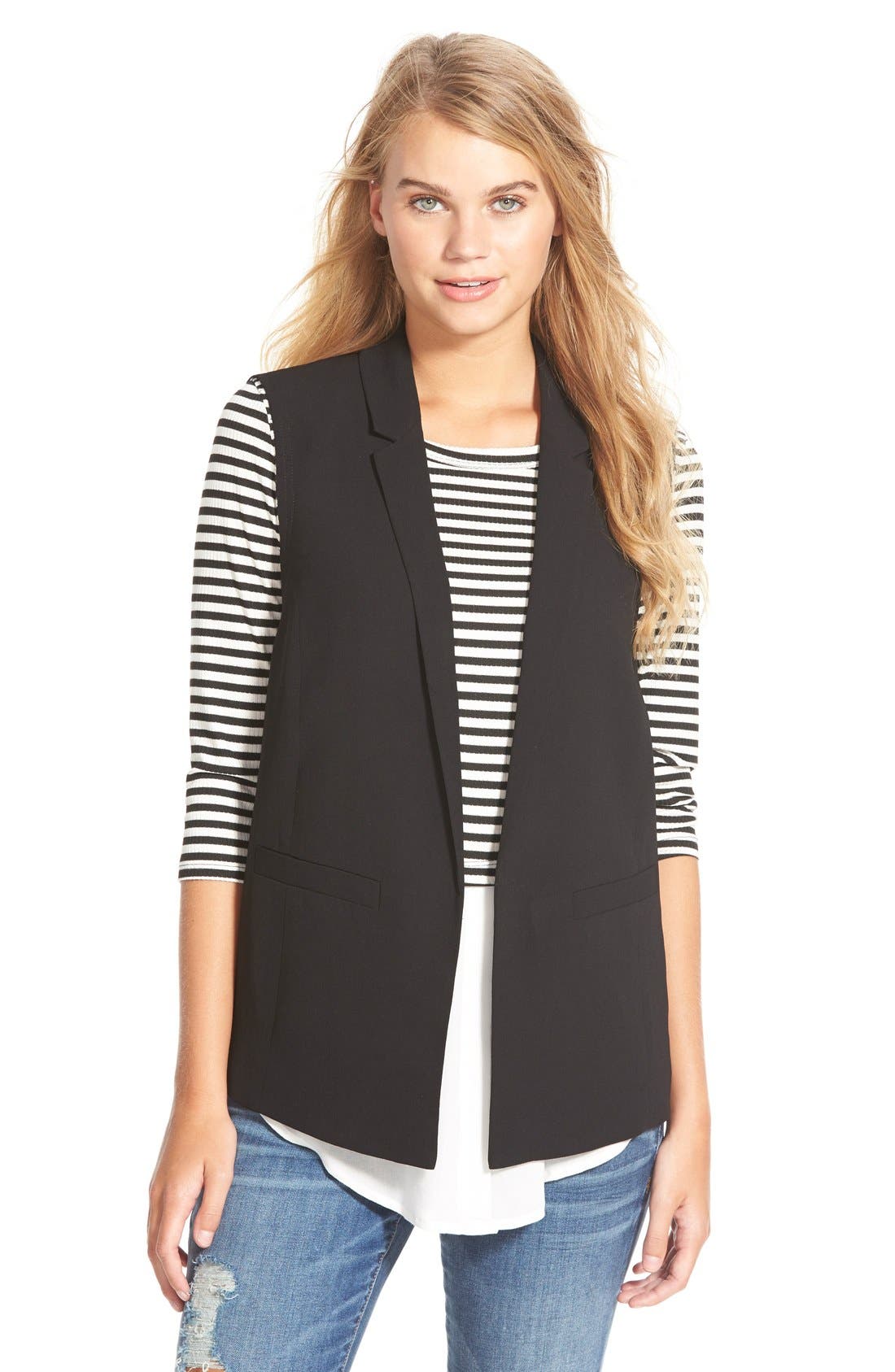 Frenchi® Sleeveless Blazer Nordstrom