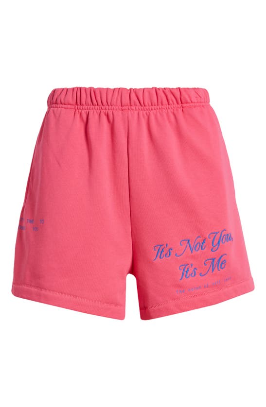 Shop The Mayfair Group It's Not You Graphic Sweat Shorts In Pink