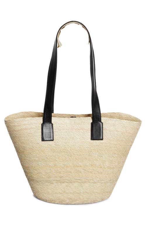 Shop Altuzarra Large Watermill Straw Tote In Natural/black