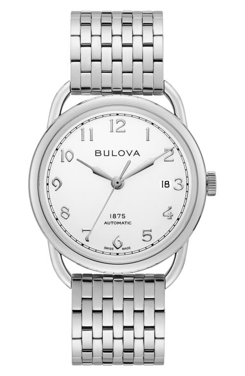 Joseph Bulova Commodore Bracelet Watch, 38.5mm in Silver-Tone at Nordstrom