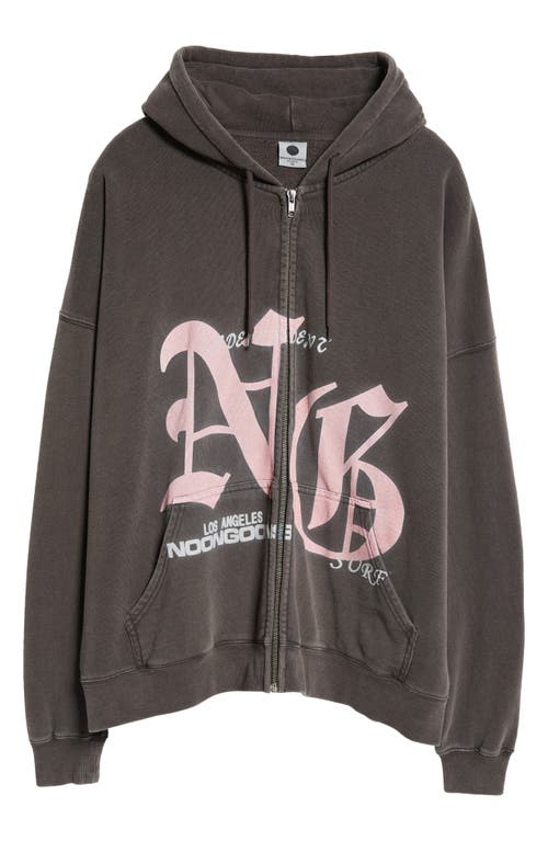 Shop Noon Goons Sponsor Graphic Zip Hoodie In Black