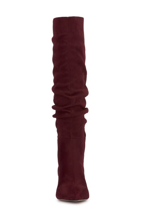 Shop Jessica Simpson Naevy Pointed Toe Knee High Boot In Dark Cherry