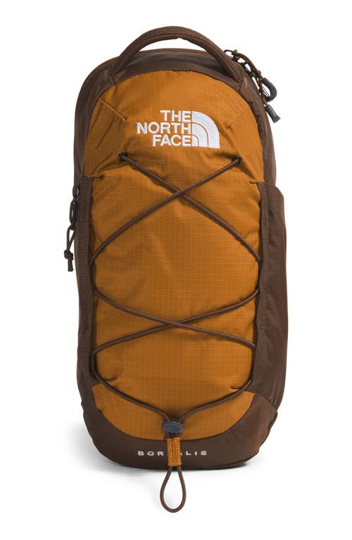 The North Face Borealis Water Repellent Sling Backpack In Timber Tan/demitasse Brown